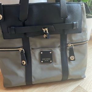 Henri Bendel Jet Setter Olive Bag with Gold Hardware